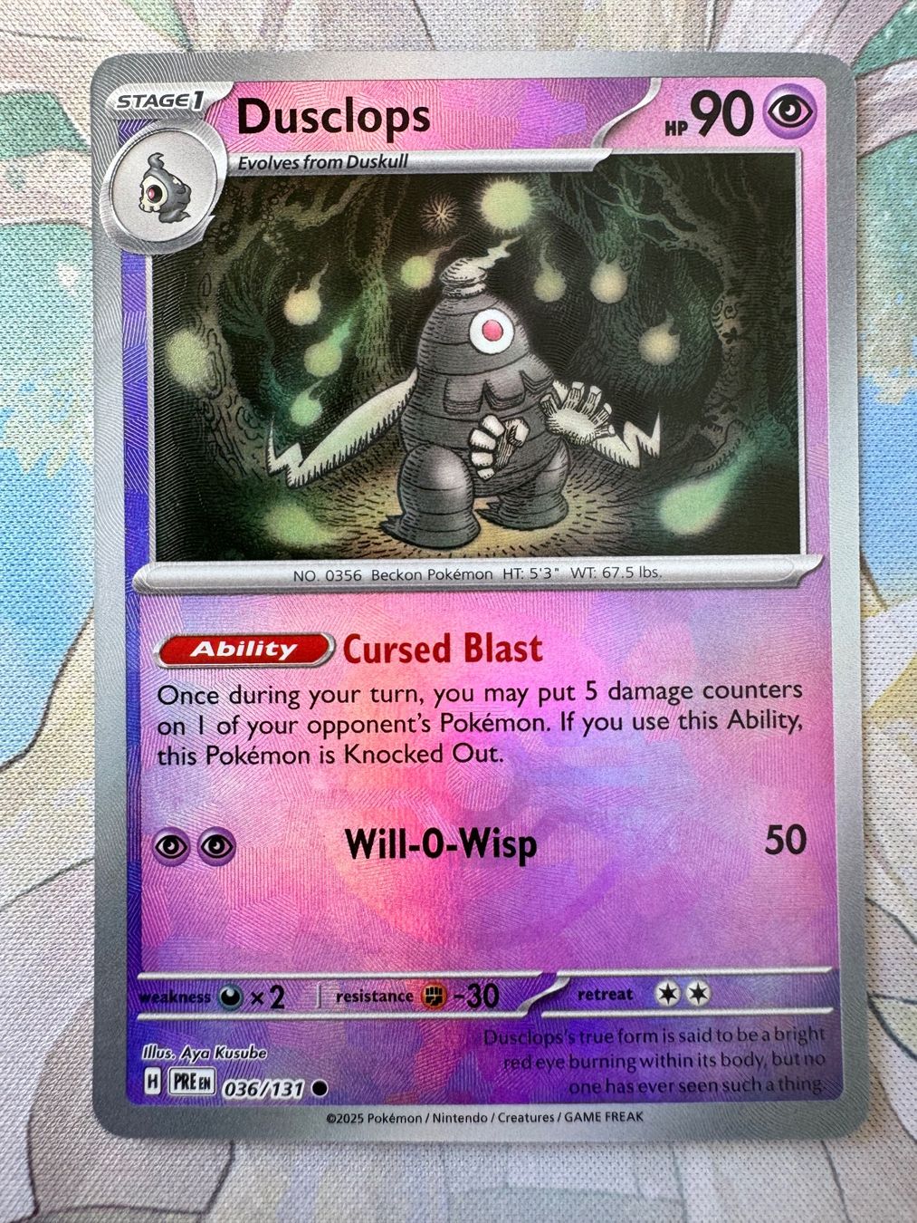 Pokémon Carte collezionabili: Dusclops Pokeball (PRE036) Prismatic Evolutions – Nuovo (secondo la descrizione) da Oberwil BL venduto da Chelsea26 1