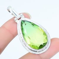 PRETTY Bi-Color Tourmaline Silver CHAIN / PENDANT