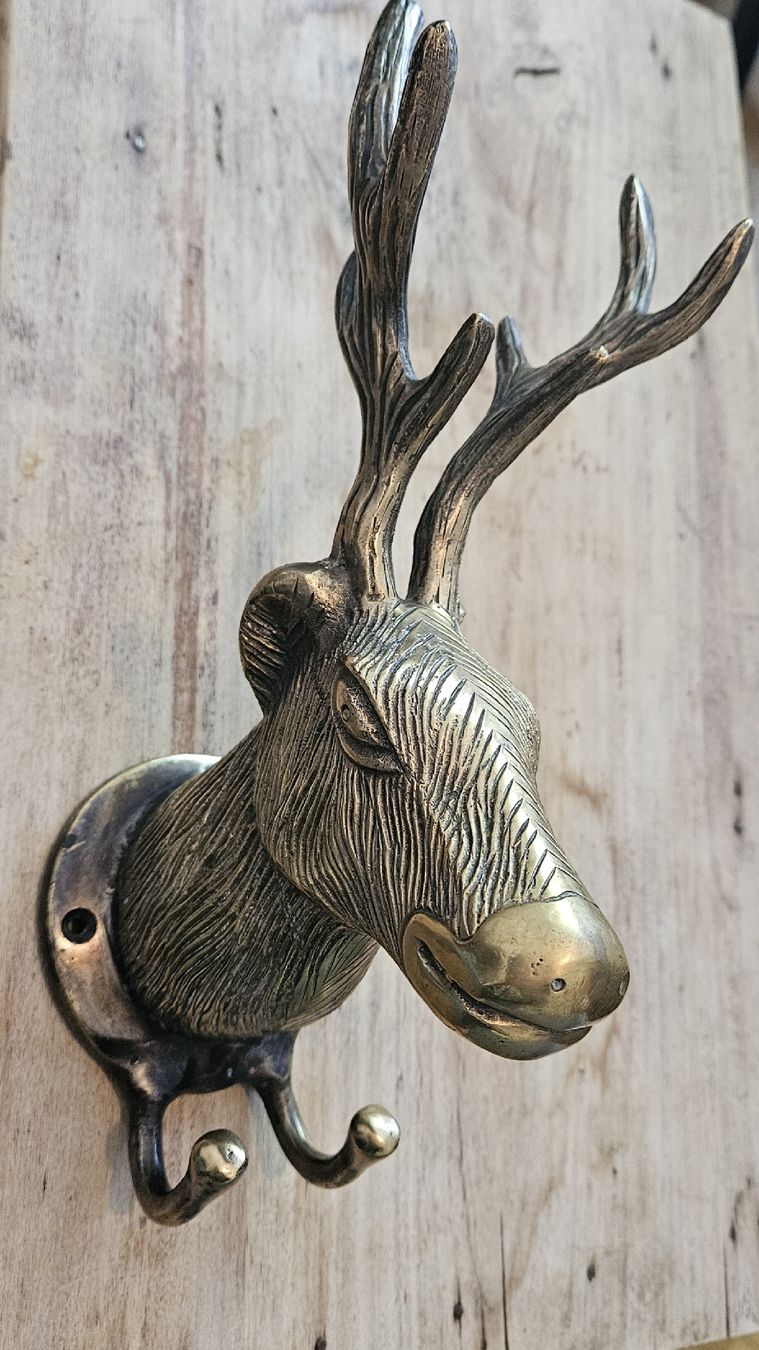 ANCIEN PORTE-MANTEAU MURAL ou Porte-chapeau Patère en Bronze vers 1900
