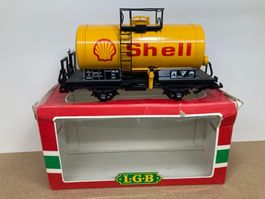 LGB Gartenbahn Spur G 4040 S Shell Kesselwagen RhB befüllbar