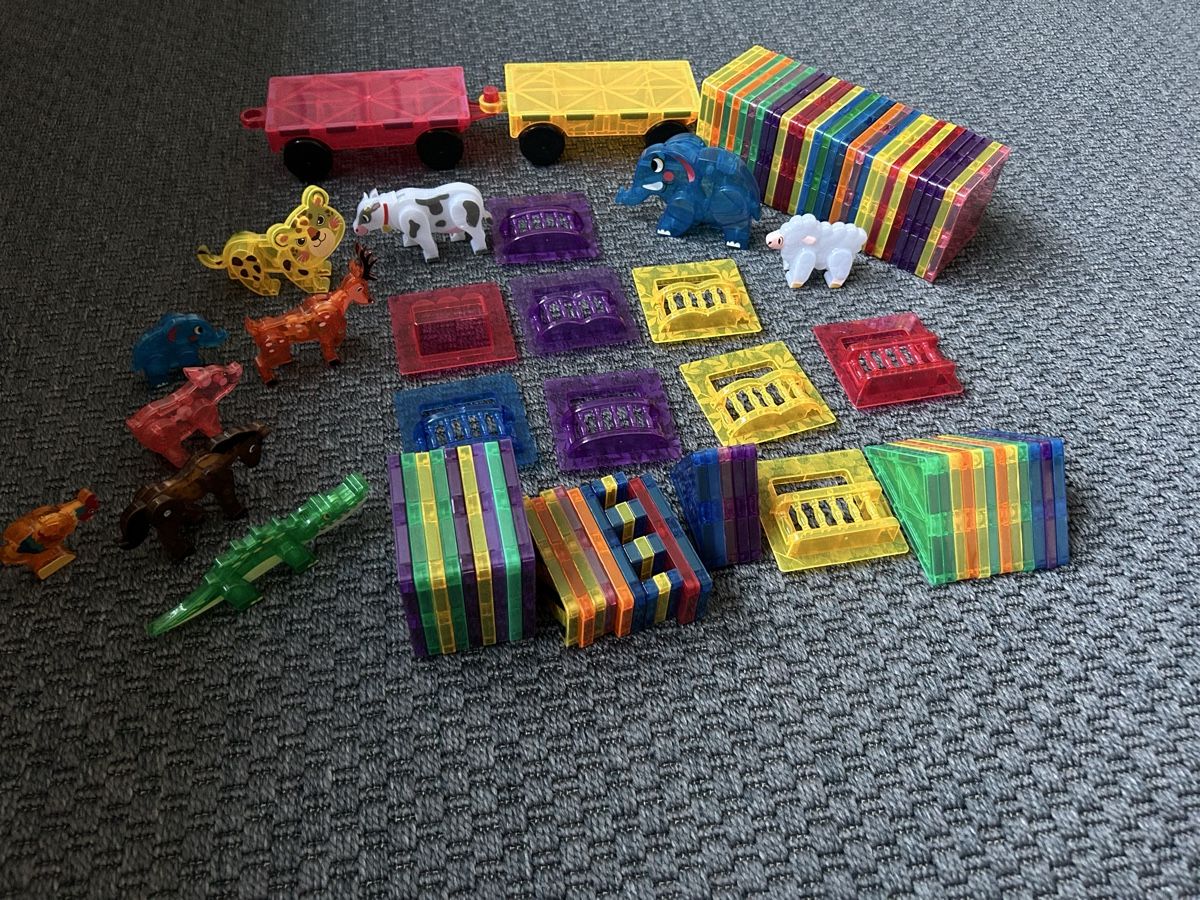 Spielzeuge: Magnetic Tiles Building Blocks Animals Train Set Used – Gebraucht aus Zürich von mar_d7zz