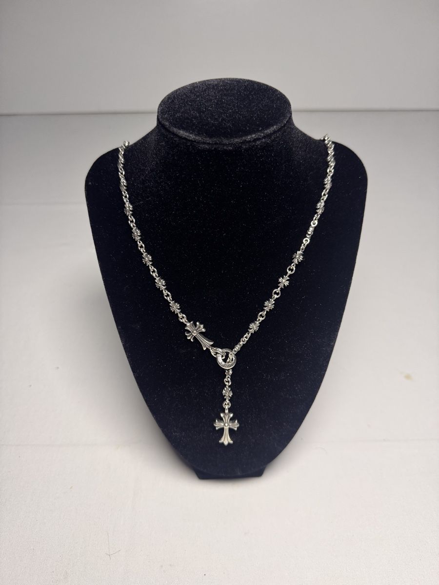 Chrome Hearts Catenine: Chrome Hearts Double Cross Chain Necklace – Nuovo e nell'imballaggio originale da Caviano venduto da reselleo21
