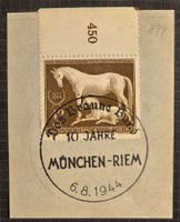 Deutsches Reich 1944 Briefstück Braunes Band Oberrand Riem