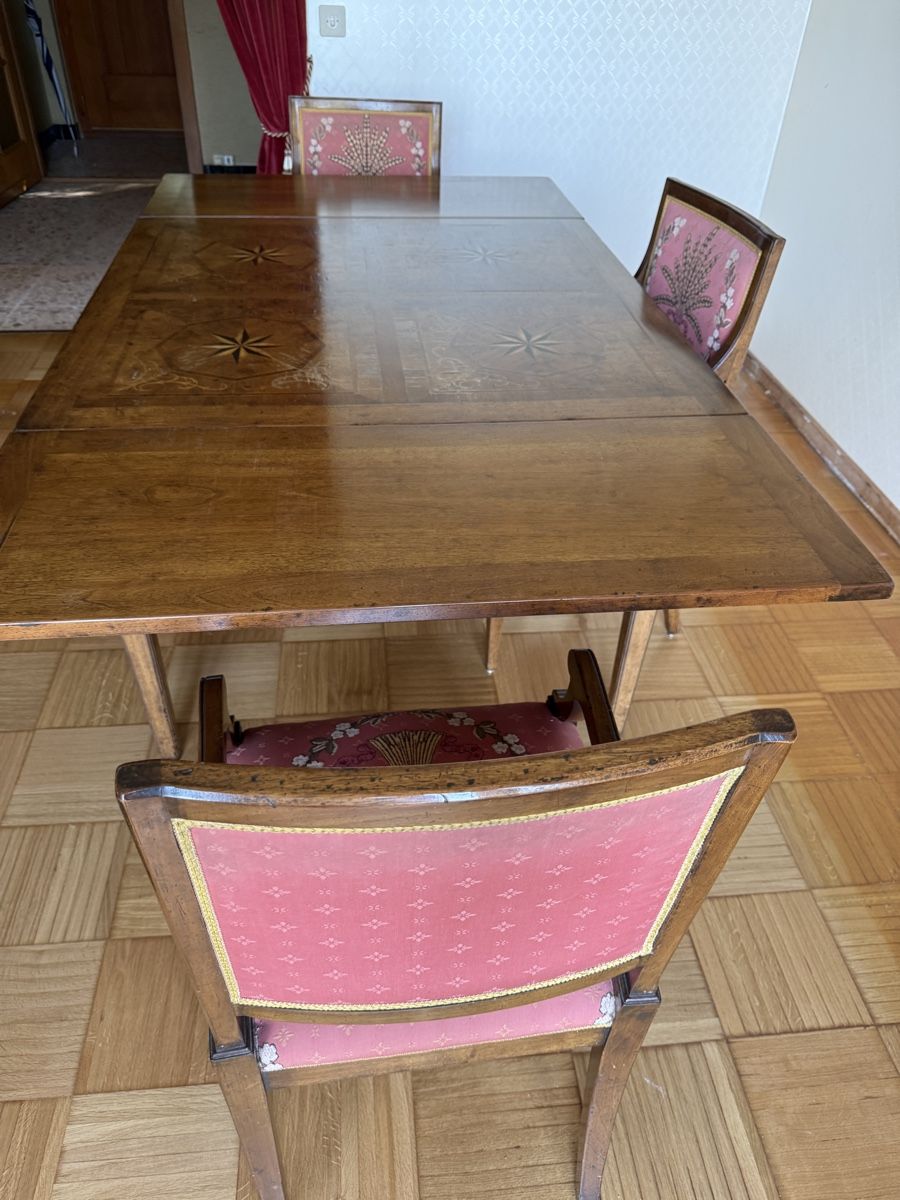 Tavoli: Table avec rallonge et 6 chaises style directoire – Usato da Clarens venduto da Gabi0062 5
