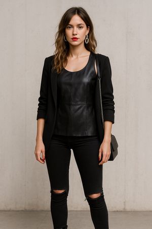 DRYKORN Top  vegan Leder minimalistisch NP 179.-
