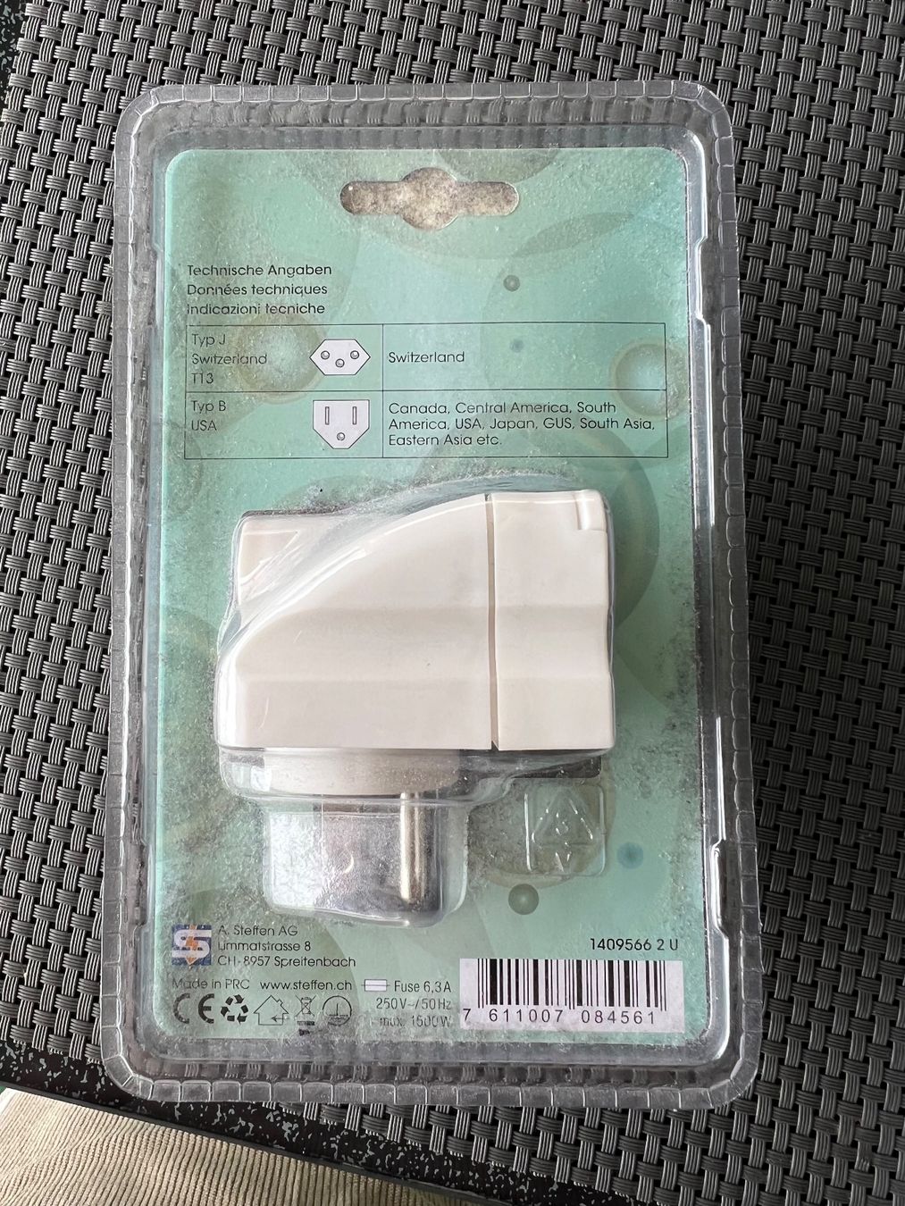 Unità & Adattatore: Reisestecker Adapter Schweiz-USA – Nuovo e nell'imballaggio originale da Uetendorf venduto da Stoun 2