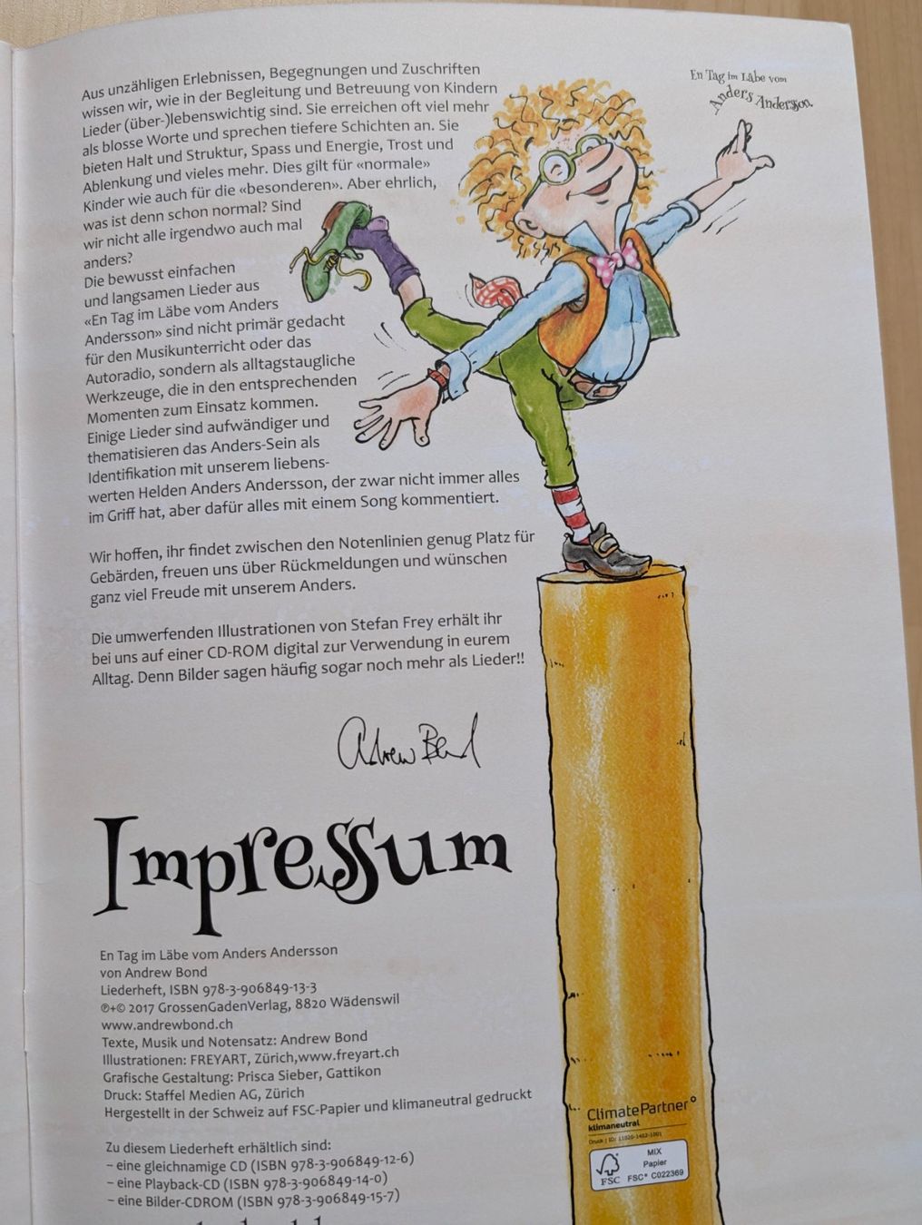 Libri: Anders Andersson von Andrew Bond / CD und Liederbuch – Nuovo (secondo la descrizione) da Weite venduto da Nur63 3