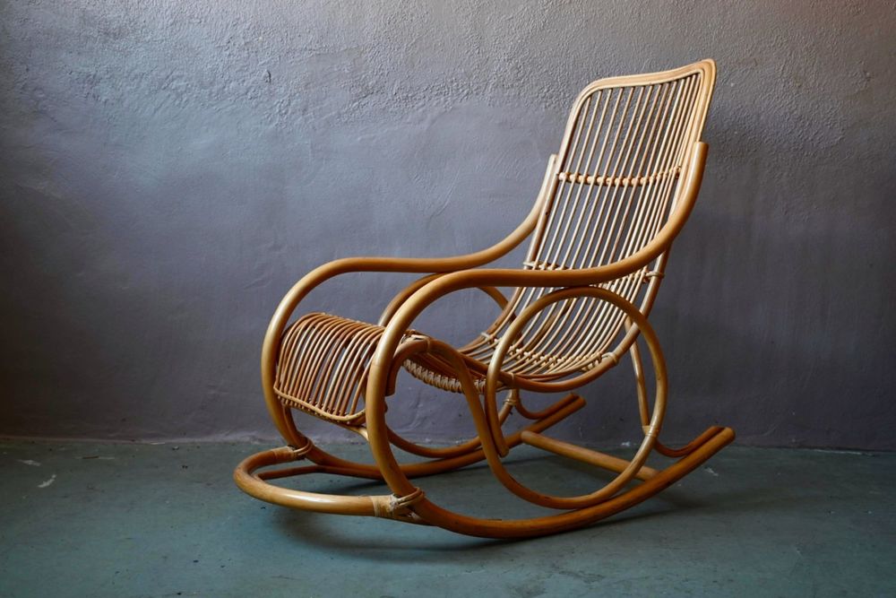 Rocking-chair rotin vintage années 60-70 (Gebraucht) in COLMAR für CHF ...