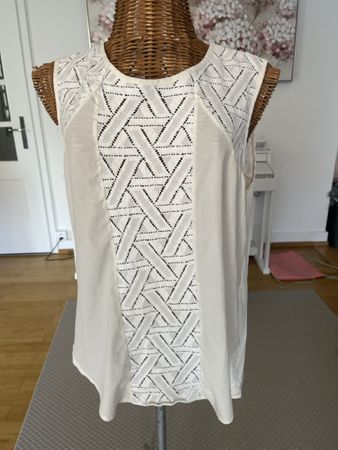 Cremefarbenes Top mit Spitze, Banana Republic, M