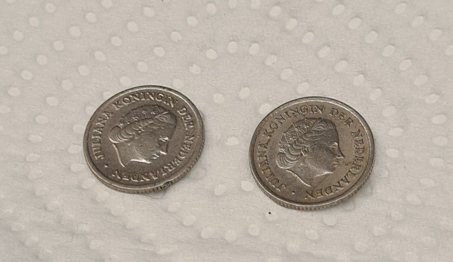 Tutti le monete: 2x 10 Cent Niederlande 1957 – Usato da Zell LU venduto da Jamaila 1