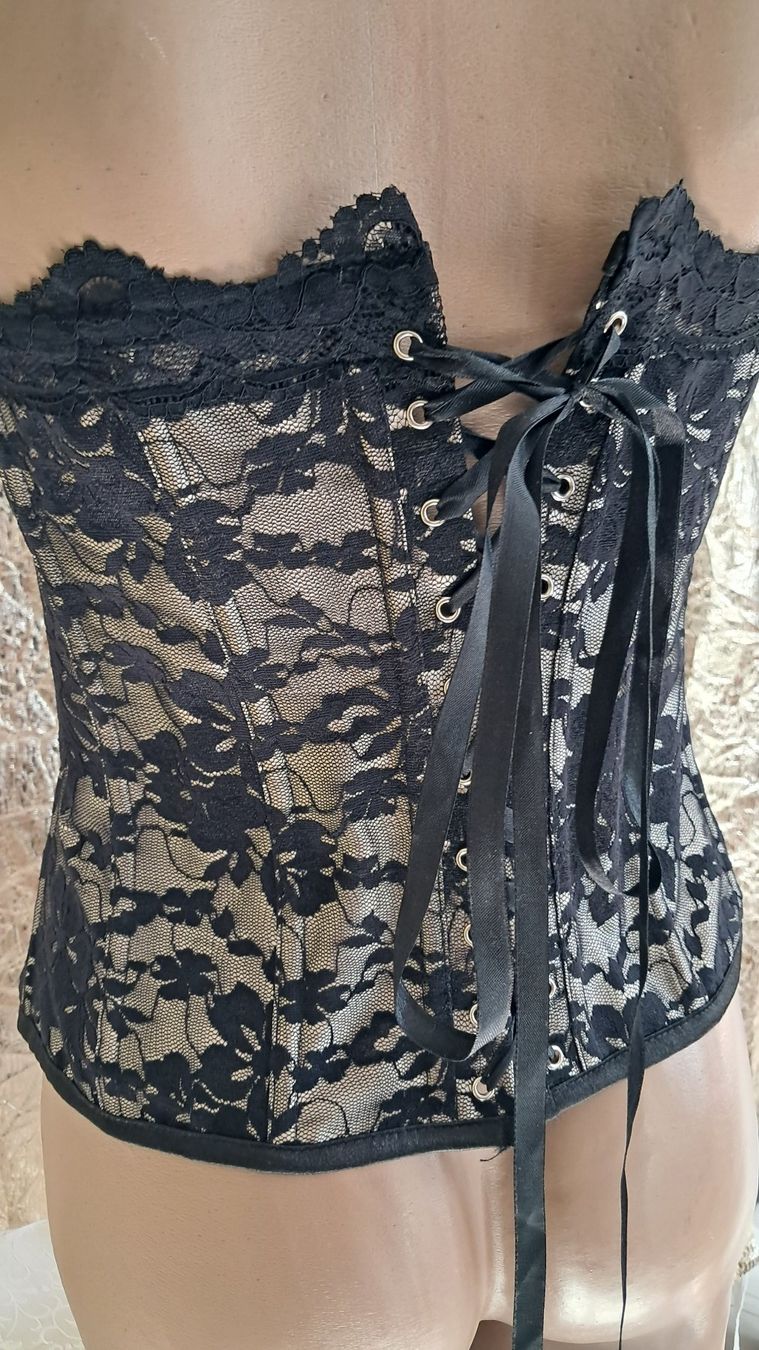 Tops: Corsage in beige schwarz mit Spitze Gr. 2XL – Neu (gemäss Beschreibung) aus Uerikon von Jeanne04 3