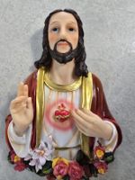 Wandbild Herz Jesu Figur bemalt nru Originalverpackt