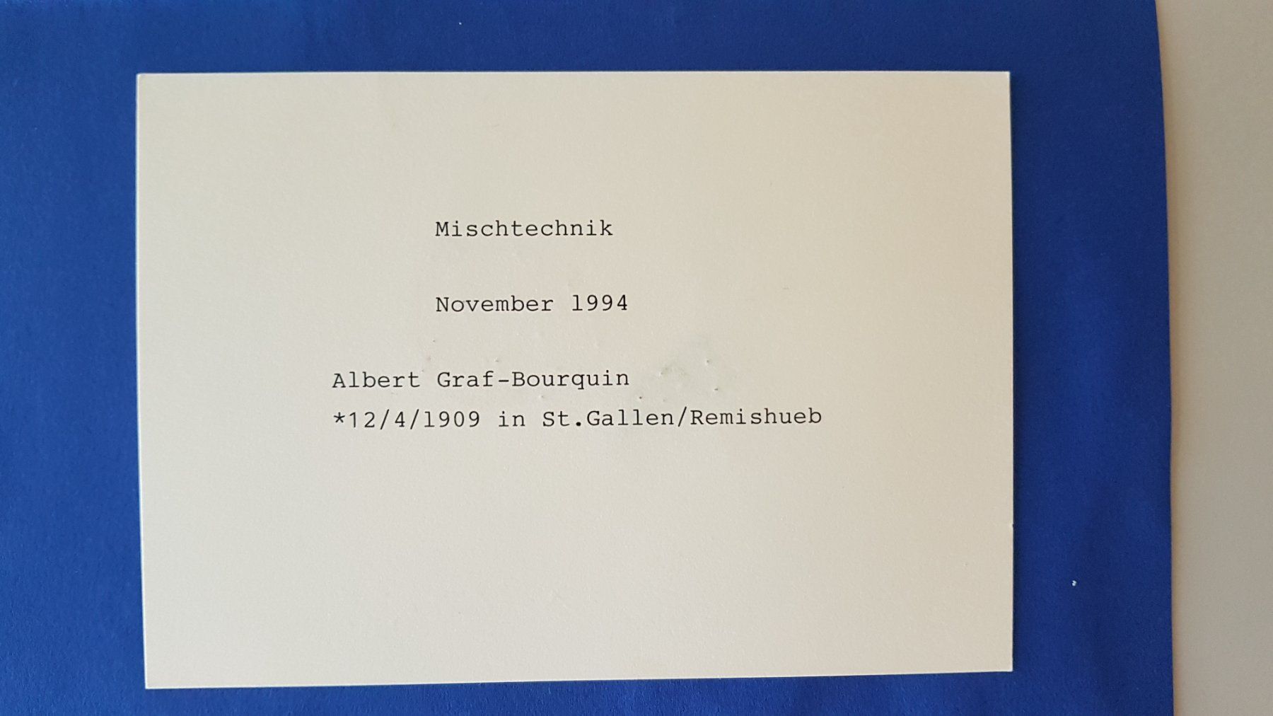 Tableaux: Mischtechnik von Albert Graf-Bourquin (1994) – D'occasion à Glattbrugg par casabelavista 3