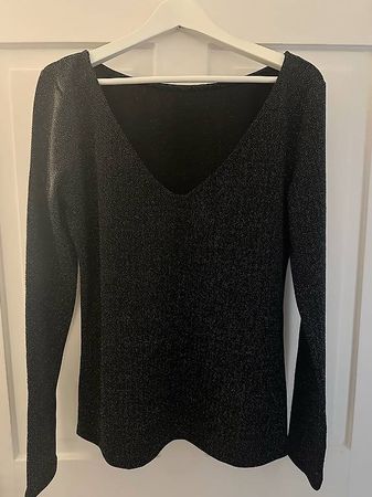 Neuwertig! Schöne GLITZERSHIRT von Pieces. Gr. 42