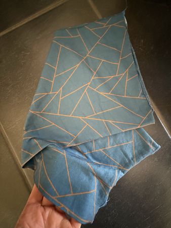 Neuwertiges Multifunktionstuch Schlauchtuch Blau-Gold