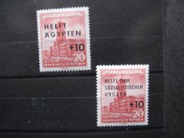 DDR 1956 Hilfe Ungarn / Ägypten **