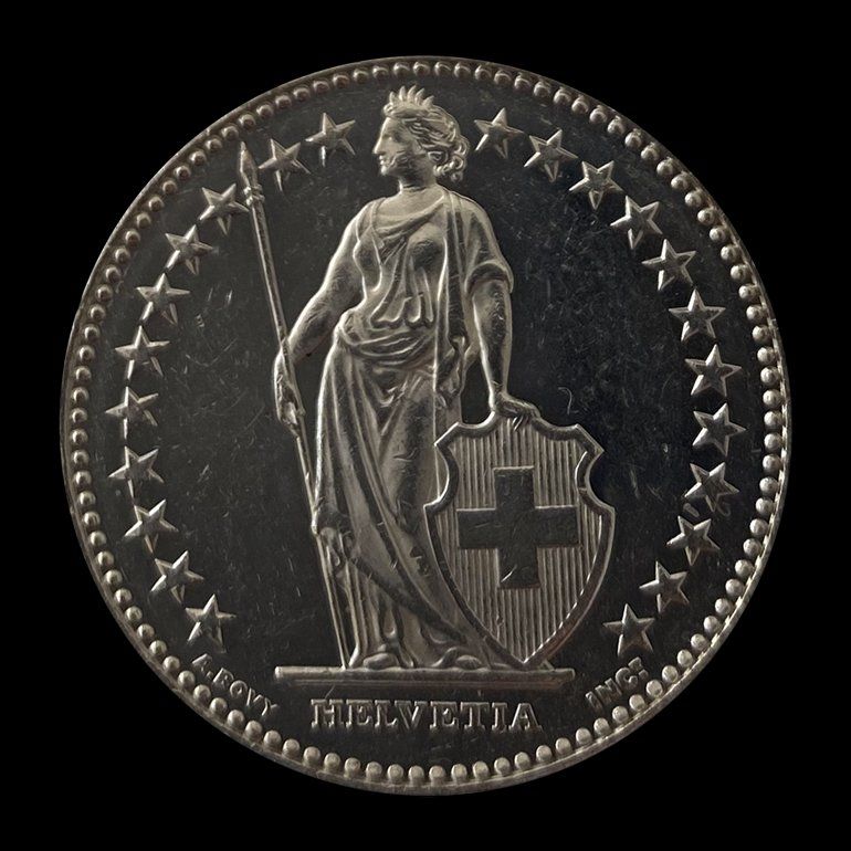 Alle Münzen: 2 francs Helvetia 2020 – Gebraucht aus Prangins von Timband