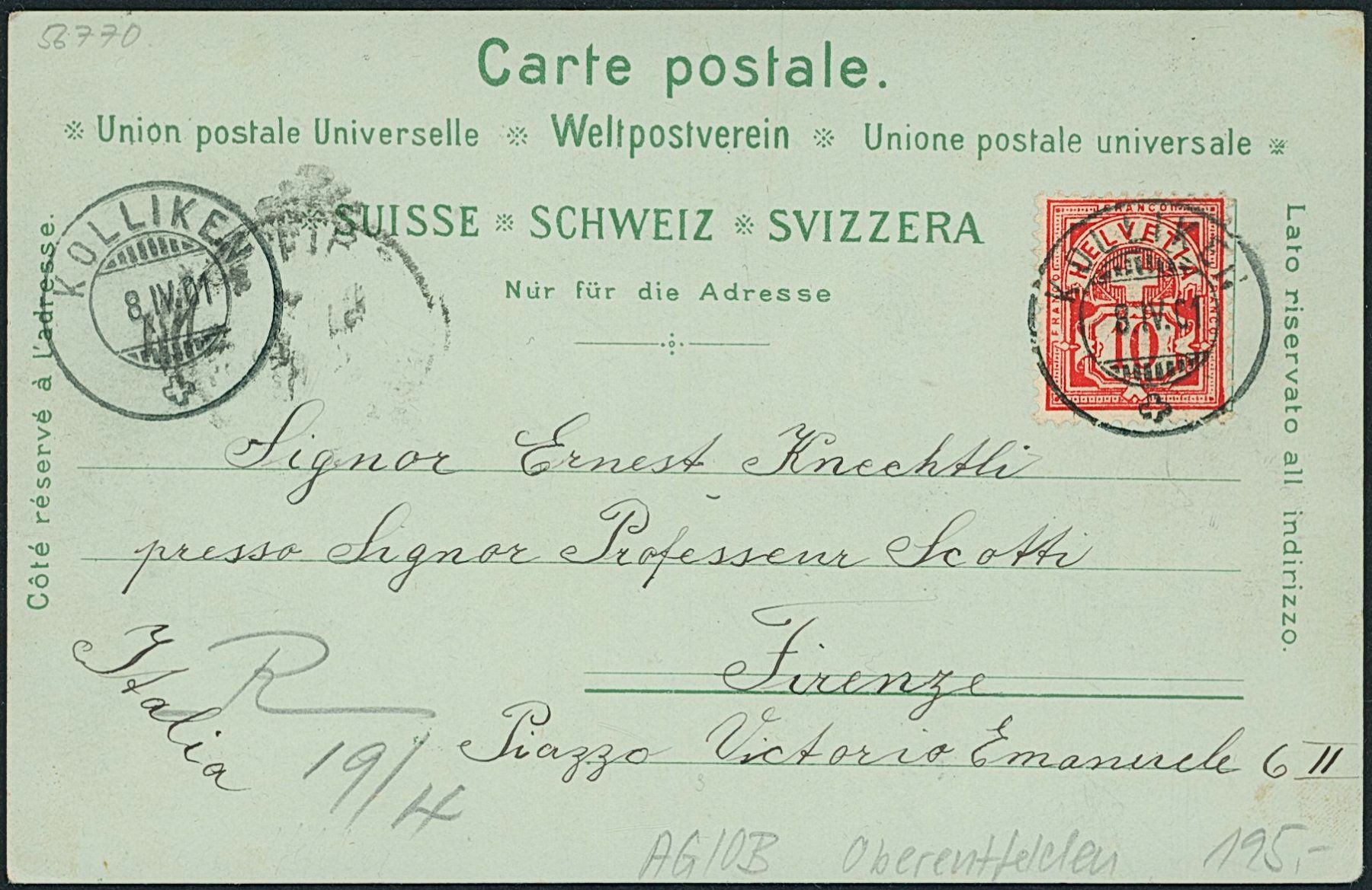 Cartoline postali: AG Oberentfelden - Litho – Usato da Schindellegi venduto da stationary 1