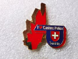 Ansteckpin 103: I Love Cantons Police Suisse