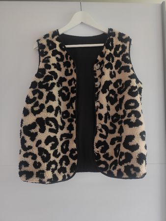 Weste Leo-Print Teddyfleece NEU