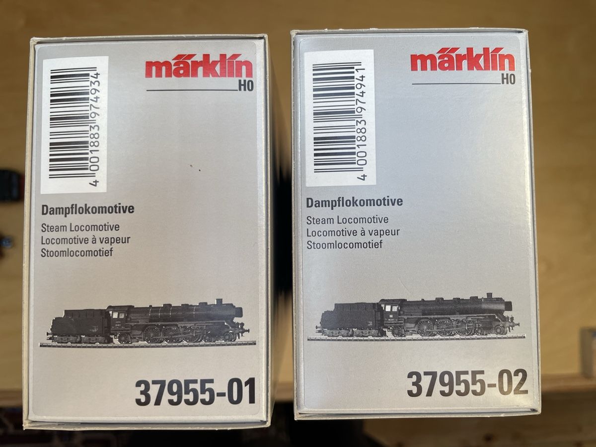 Märklin Modellini di ferrovie: Märklin 37955 Set mit 2 Dampflokomotiven DB digital – Usato da Rickenbach ZH venduto da u2540 8