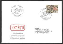 Sonderbrief S. 1434 Armeetag 91 Emmen 21.9.1991