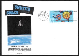 USA Sonderbrief Space Shuttle 7 Satellit SPAS - 01 22.6.1983