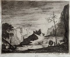 Jeremias Wolff (1663-1724), Landschaft, Orig. Radierung