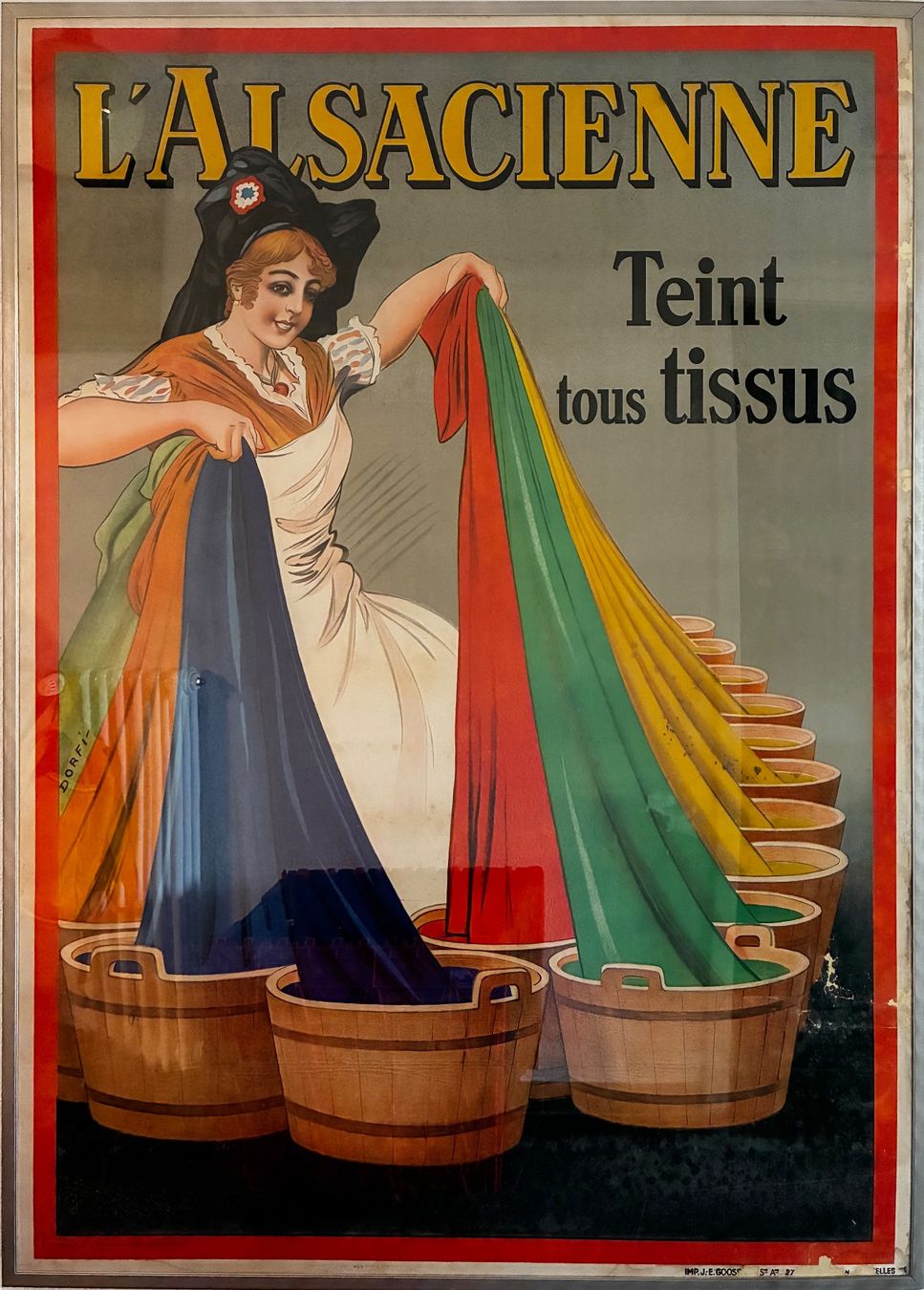 Posters & Illustrations: Antikes Plakat "L'Alsacienne", gerahmt – D'occasion à Thalwil par Timtilla