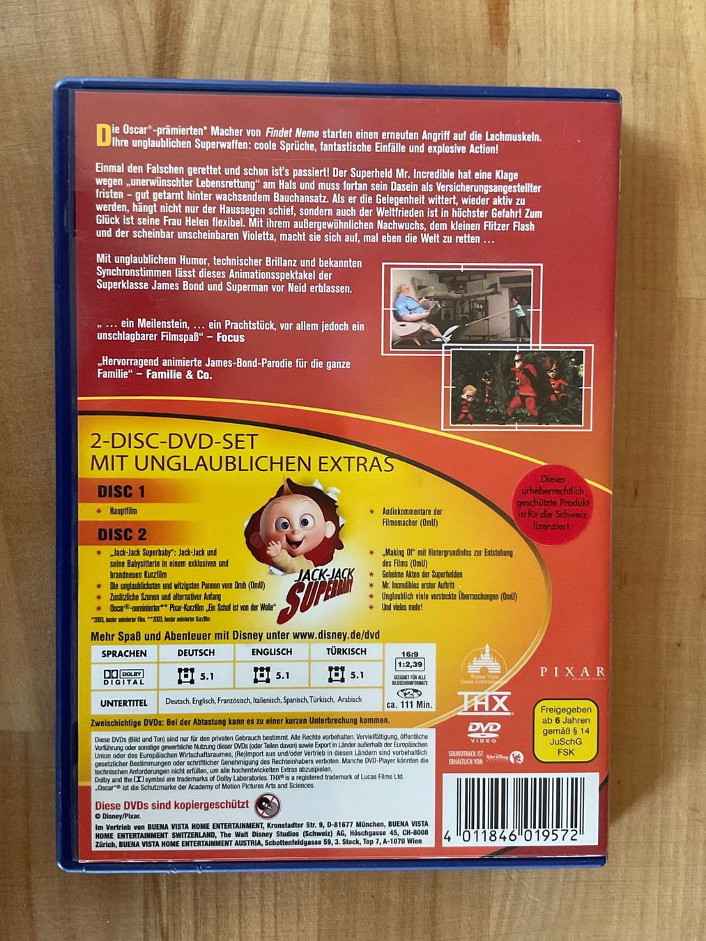 Tutti i DVDs: DVD Die Unglaublichen – Usato da Rümlang venduto da Sambas19 1