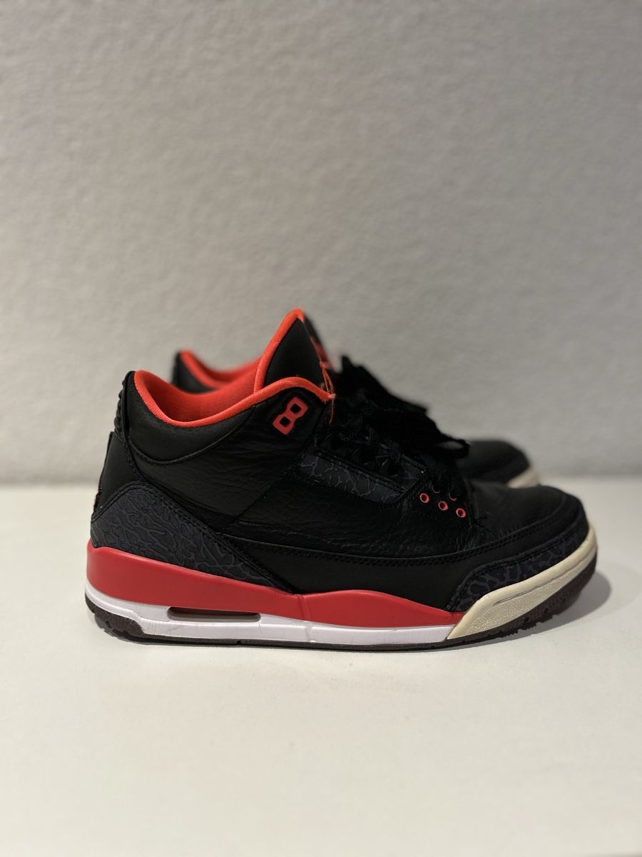 Jordan Scarpe da uomo: Jordan 3 Retro Crimson – Usato da Kandersteg venduto da StivieSmallz