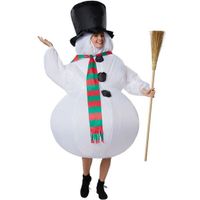 Unisex Kostüm aufblasbar Schneemann