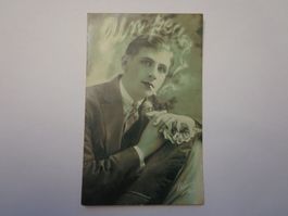 Antike Postkarte Ansichtskarte "Mann" 1928