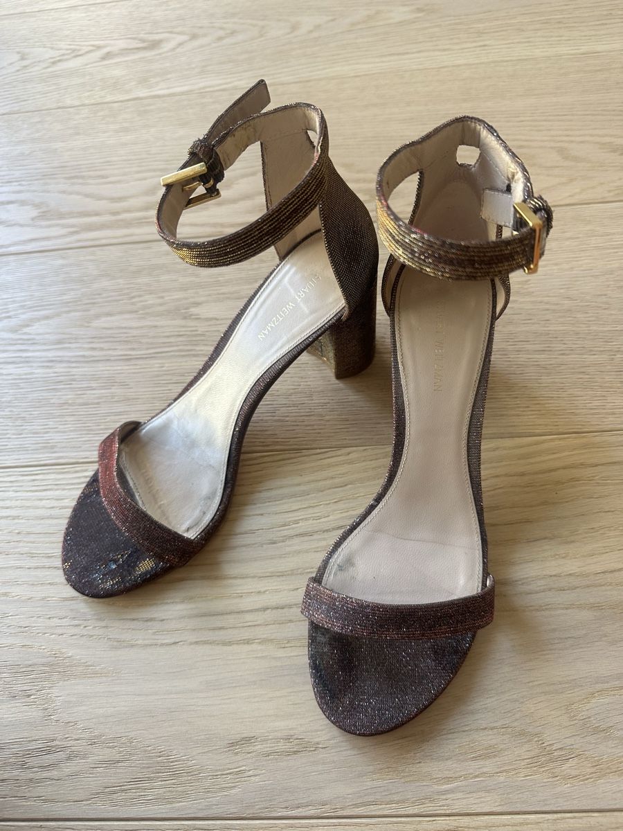 Stuart Weitzman Scarpe da donna: Stuart Weitzman EU39 US8.5 iridescent block heels – Usato da St. Niklausen LU venduto da lau_259n 5