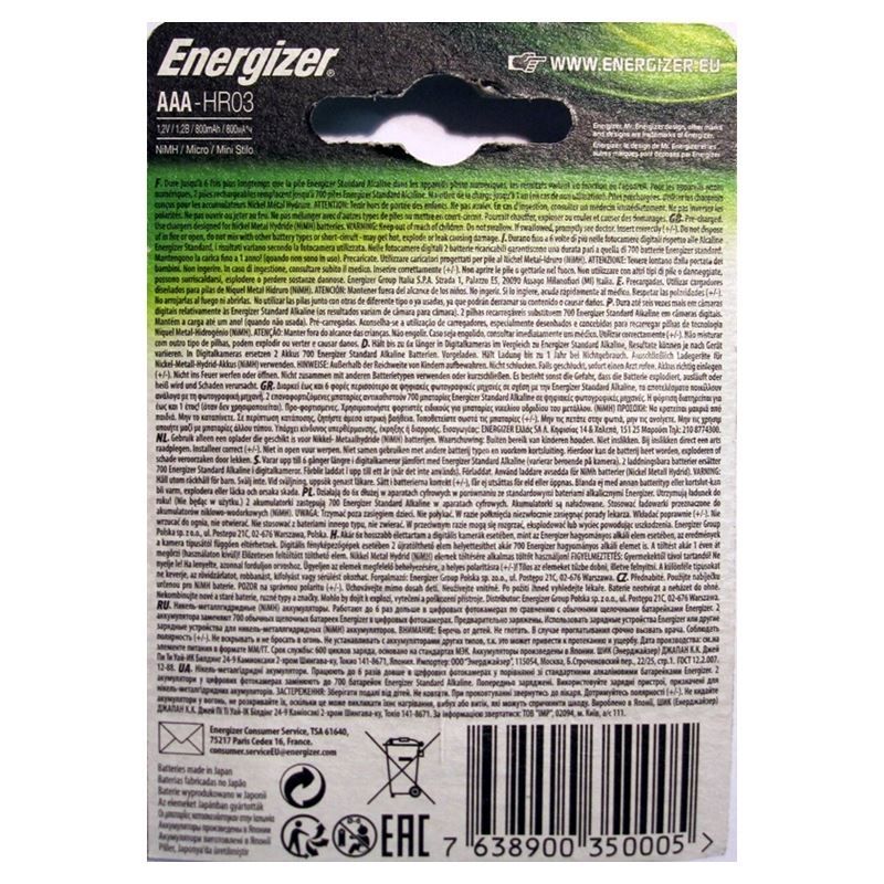 Caricatori & Batterie: Akku Batterie AAA, 800, 4Stk. – Nuovo e nell'imballaggio originale da Wettingen venduto da Swala 3