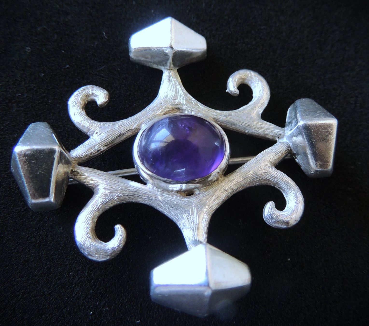 Ciondoli: Amethyst Silber 925 Brosche / Anhänger – Usato da Waldenburg venduto da schaller707 2