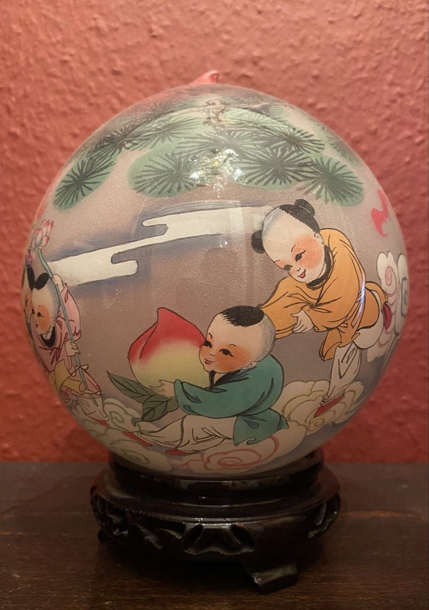 Tutte le decorazioni: Œuf en verre soufflé peint  – Usato da Genève venduto da Mar7319 1