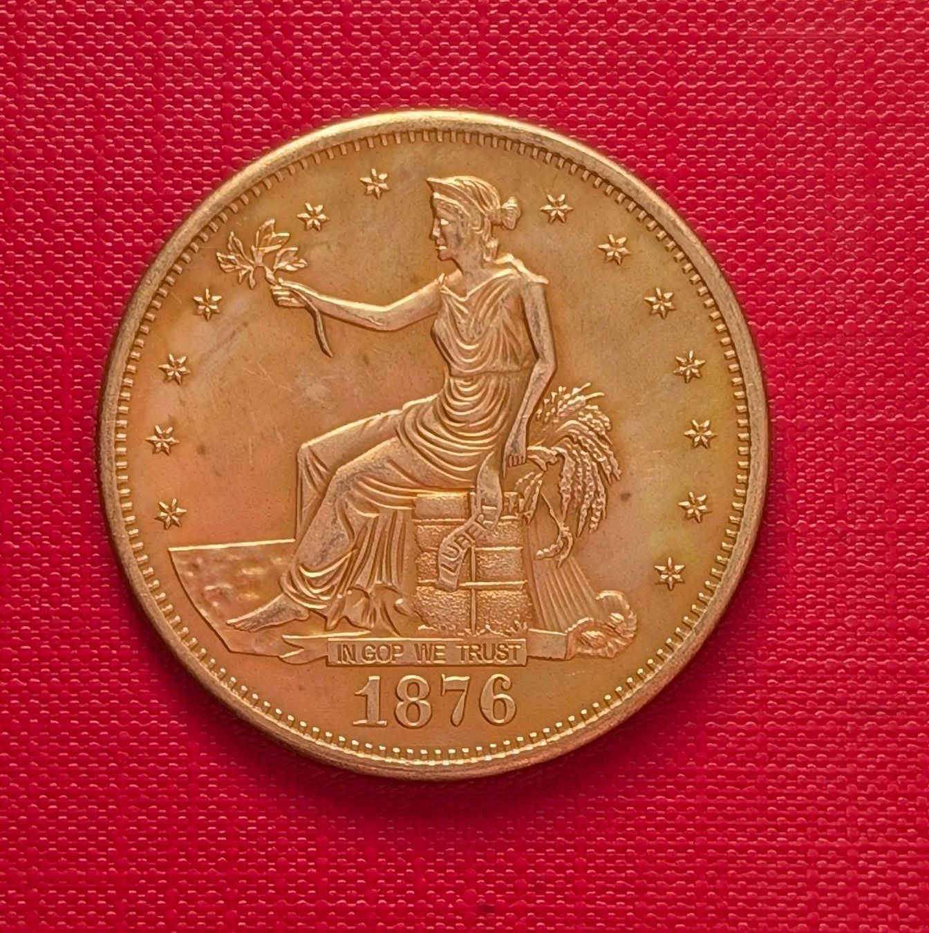 Tutti le monete: USA-Trade Dollar 1876++Goldedition/Replik – Nuovo (secondo la descrizione) da Hittnau venduto da stamps_and_coins 1