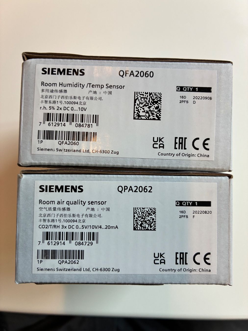 Siemens Misurare: Raum-Luftqualitätsfühler CO2+Temperatur+rel.Luftfeuchtigkeit – Nuovo e nell'imballaggio originale da Kräiligen venduto da MonteBerna 1