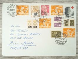 TR10 Enveloppe + Timbre Suisse 1952