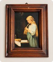 Tableau d'après Albert Anker – Mädchen die Haare flechtend