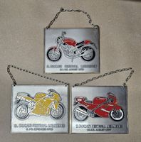 Metallschilder Ducati Festival Lignieres 1993, 1995 & 1997