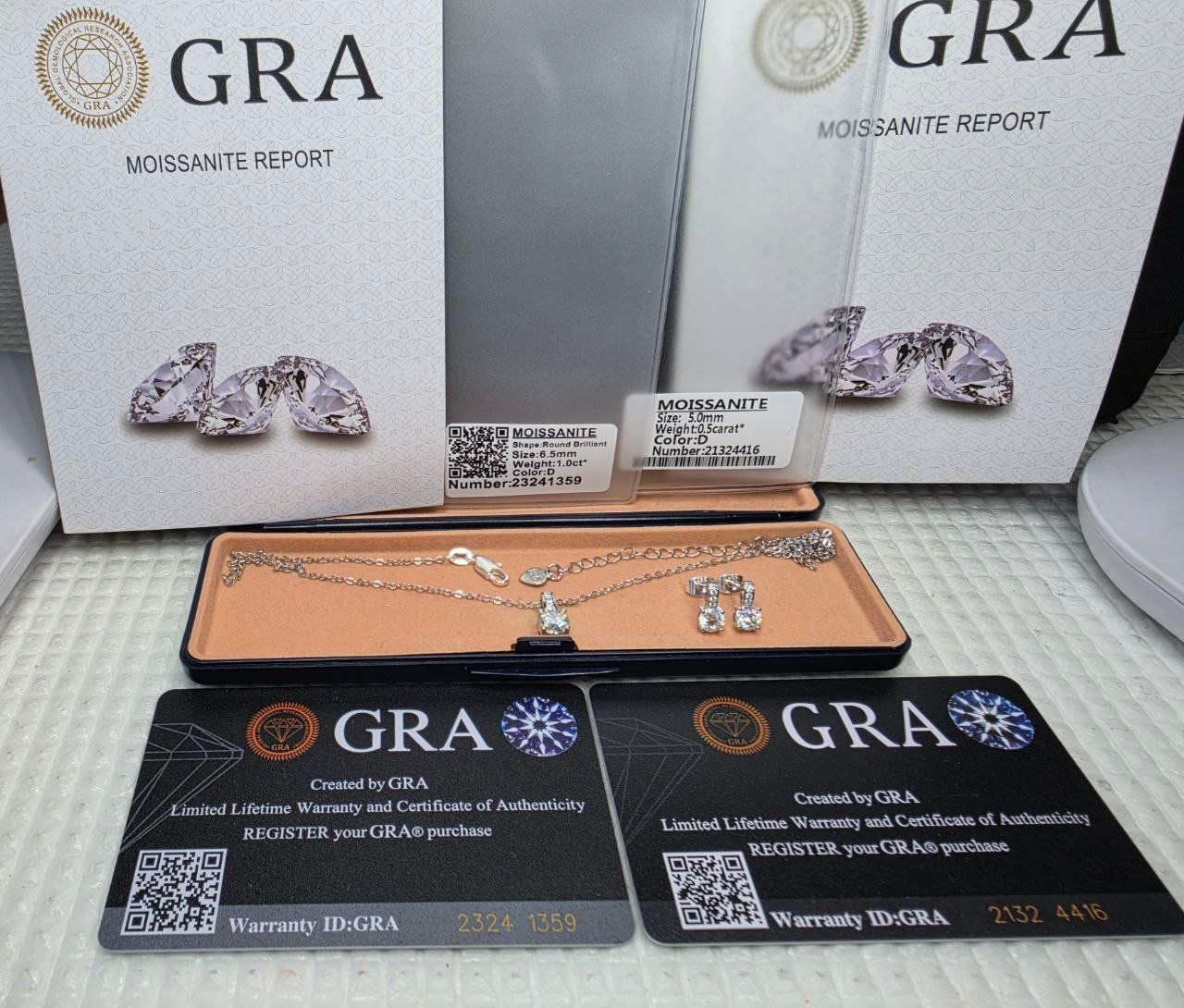 Altri gioielli: Ensemble argent et diamants de moissanites de 2 ct GRA – Nuovo e nell'imballaggio originale da Reconvilier venduto da Tsma67