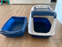 2 Katzenklos, 2 Säcke Bitscat Katzenstreu