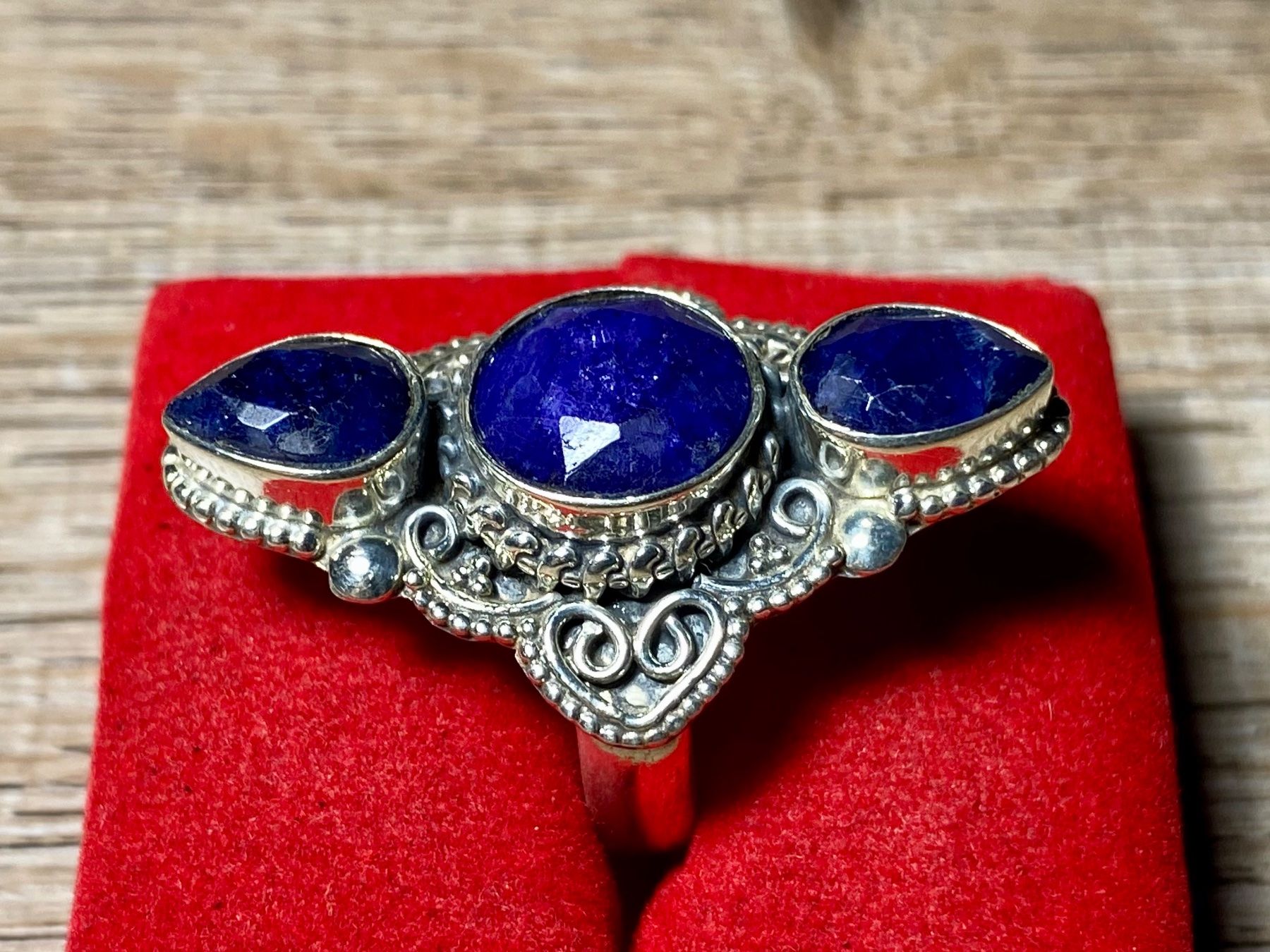 Anelli: orientalischer Silberring mit natürlichem Blauer Saphir – Nuovo e nell'imballaggio originale da Laax venduto da Kiki_Kingdom3 1