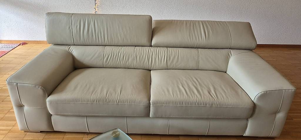 Divani: Echt Ledersofa Elfenbein-Weiss – Usato da Zürich venduto da anastacia03 2