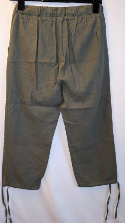 Leinen Style Hose grün khaki Bali Sommerhose Gr. S