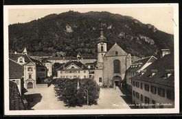 AK Chur, Hofplatz mit Hofkirche, 1927
