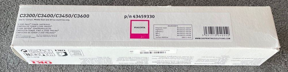 Oki Cartucce per stampanti & toner: OKI Original Toner 43459330 - Magenta – Nuovo e nell'imballaggio originale da Lausanne venduto da Enetg