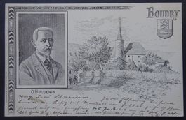 Ansichtskarte 1899 / Boudry (NE) + Porträt O.Huguenin